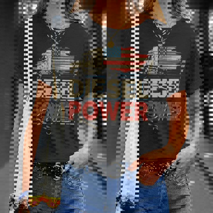 ディーゼルパワーシャツ ディーゼルトラックアクセサリー ディーゼル整備士 長袖tシャツ Tシャツ 彼女への贈り物