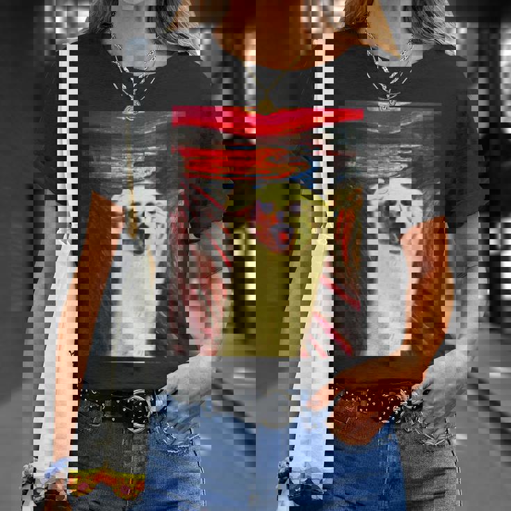 トイプードル 面白いtシャツ 犬 ムンクの叫び かわいい メンズ 子供 おもしろ 服 グッズ ネタ わんこ Tシャツ 彼女への贈り物