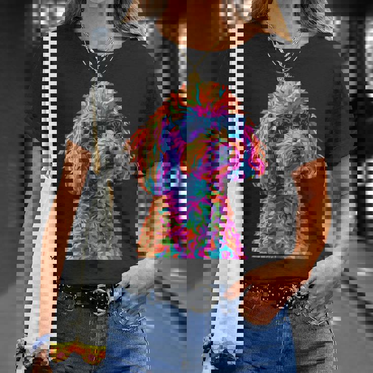 トイプードル愛好家デザイン ポップアート 面白いトイプードル 犬 長袖tシャツ Tシャツ 彼女への贈り物