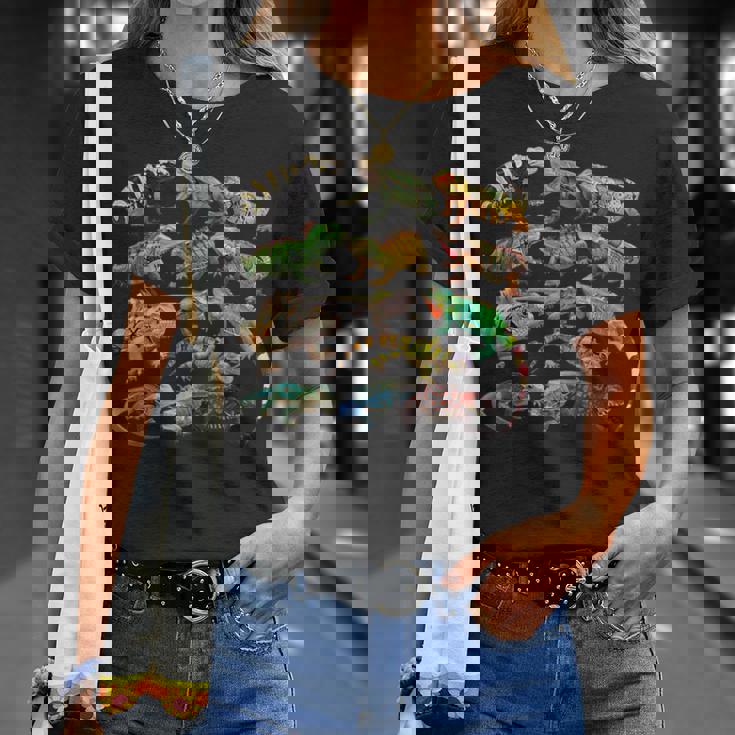 トカゲイグアナ クールな爬虫類タイプ – 男性、女性、男の子、女の子。 Tシャツ 彼女への贈り物