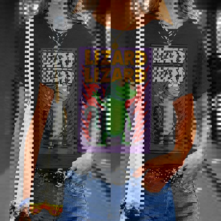 トカゲトカゲミームコミックポスター Tシャツ 彼女への贈り物