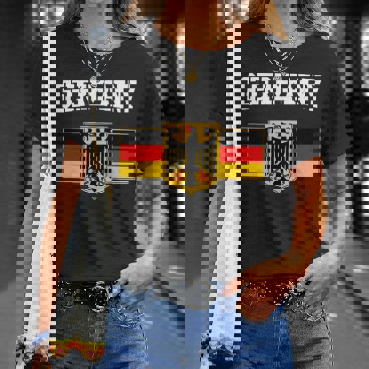 ドイツの国旗 ドイツの国章 長袖tシャツ Tシャツ 彼女への贈り物