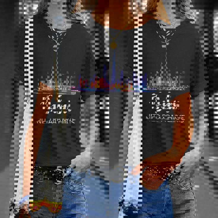 ドバイ お土産 スカイライン Uae アラブ首長国連邦 リマインダー Tシャツ 彼女への贈り物