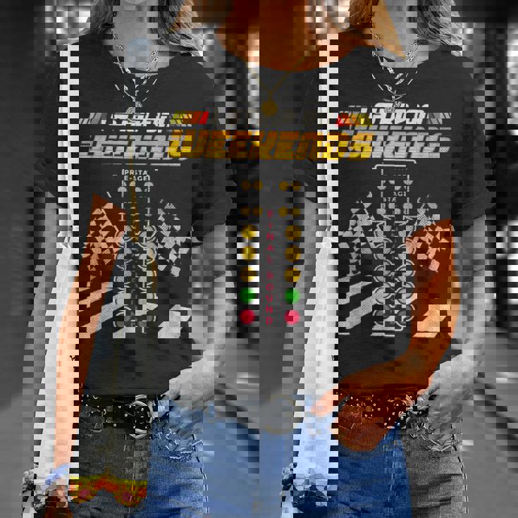 ドラッグレースレーサー 週末はストリップ三昧 Tシャツ 彼女への贈り物