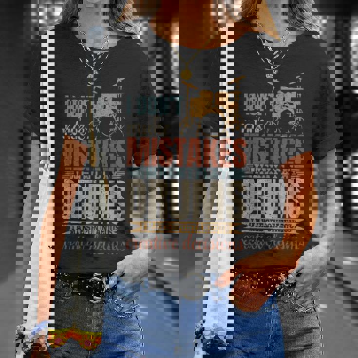 ドラムを弾いても間違えないかっこいいドラムセットラバー Tシャツ 彼女への贈り物