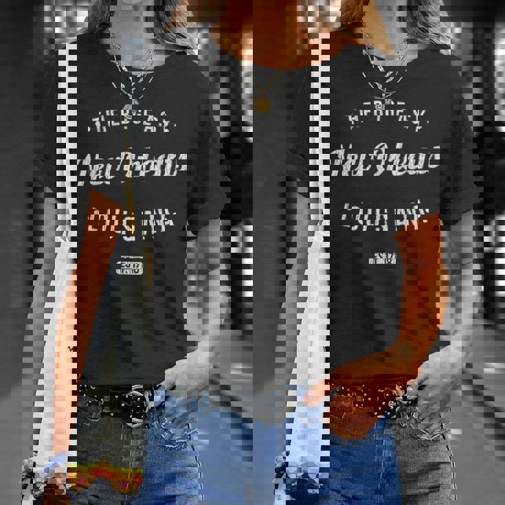 ニューオーリンズ ルイジアナ レトロ ヴィンテージ お土産 La ニューオーリンズ Tシャツ 彼女への贈り物