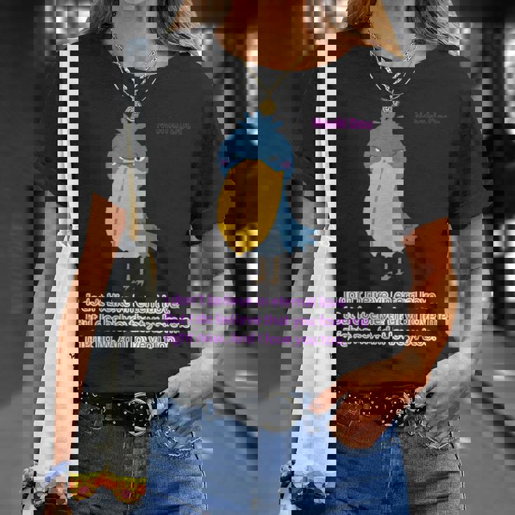 ハシビロコウlove Tシャツ 彼女への贈り物