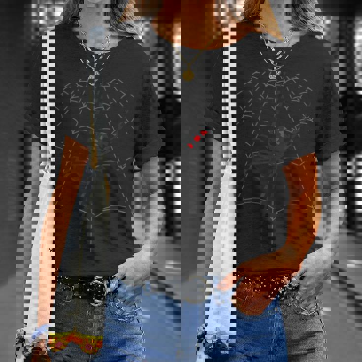 ハロウィン 怖い蜘蛛の巣 デッドリー スパイダーの巣 Tシャツ 彼女への贈り物