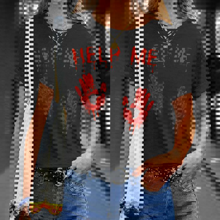 ハロウィーン-血まみれの手血のスプラッターコスチュームゾンビ Tシャツ 彼女への贈り物