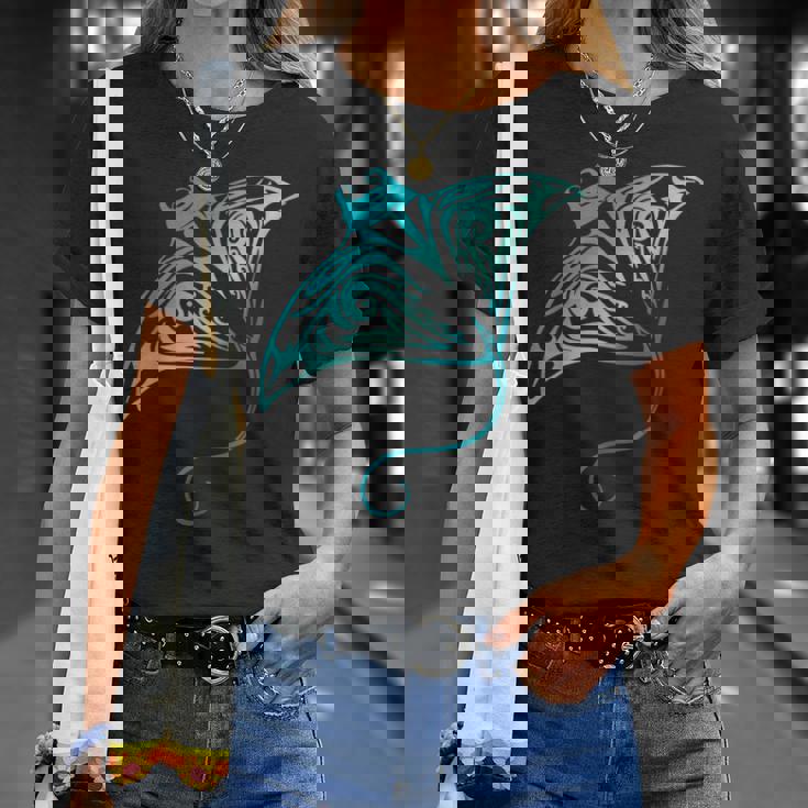 ハワイ トライバル マンタレイ ハワイアン シャツ サメの恋人 Tシャツ 彼女への贈り物