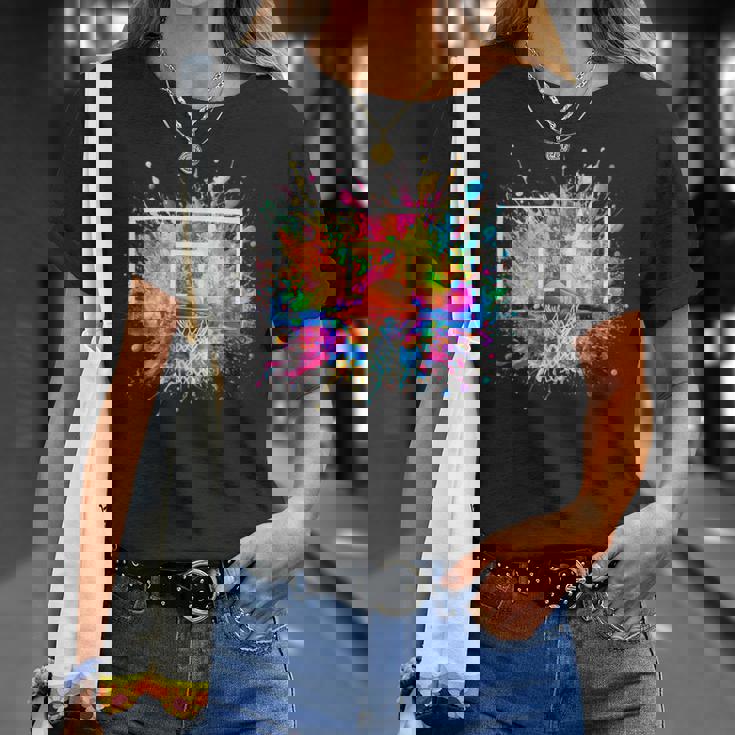 バスケットボール バスケ 面白tシャツ カラフル ゴール おもしろ 服 バスケ部 グッズ ネタ メンズ Tシャツ 彼女への贈り物