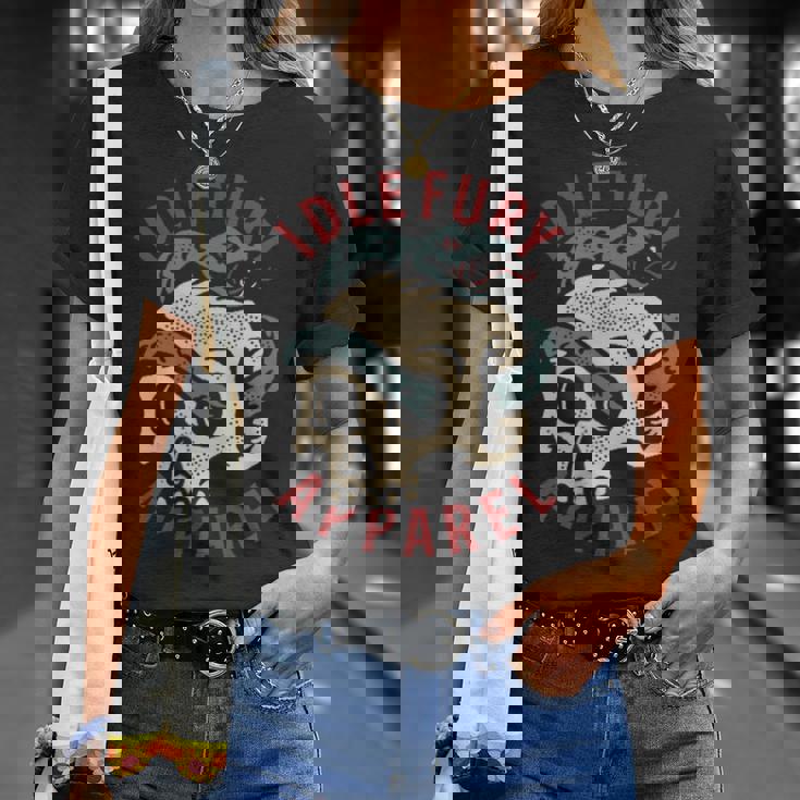 バック プリントを見る Idle Furykull &Nake ビンテージ クラシック スカル ヘビ タトゥー Tシャツ 彼女への贈り物