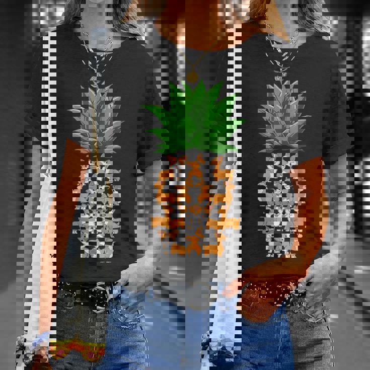 パイナップル コーギー パイナップル シェイプ コーギー愛好家 コーギースオーナーズ Tシャツ 彼女への贈り物