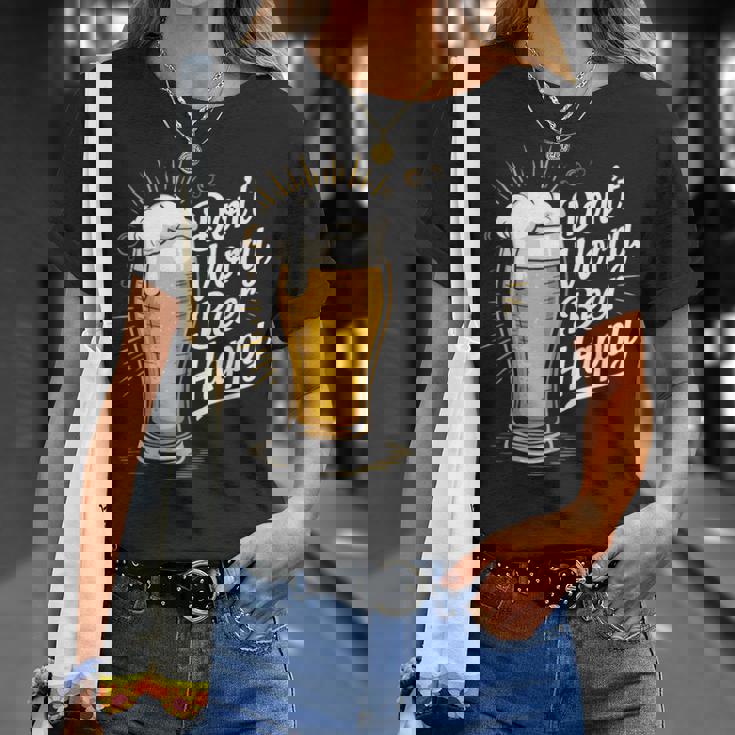 ビール ハッピー ビール好き Don't Worry Beer Happy Beer Drinker Tシャツ 彼女への贈り物