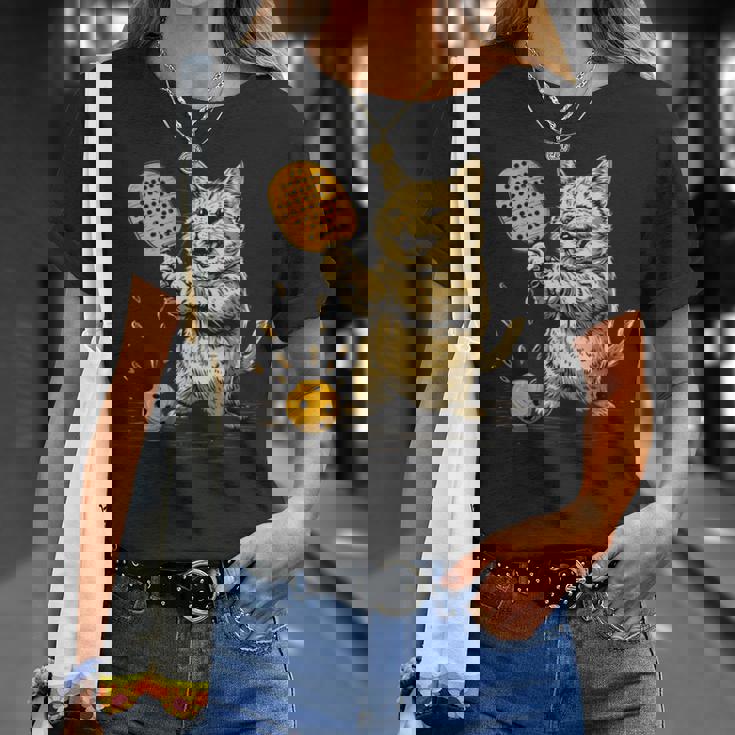 ピックルボール選手 ピックルボールの猫 長袖tシャツ Tシャツ 彼女への贈り物