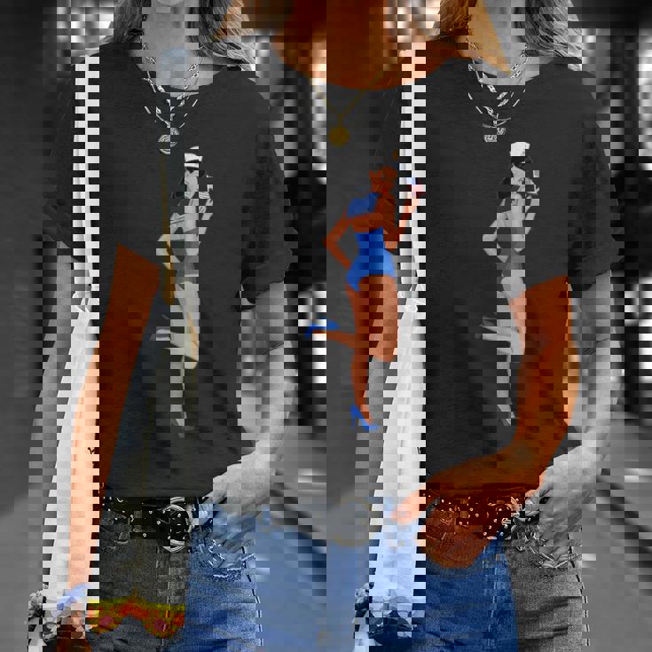 ピンナップガール セーラー アメリカ国旗 Tシャツ 彼女への贈り物