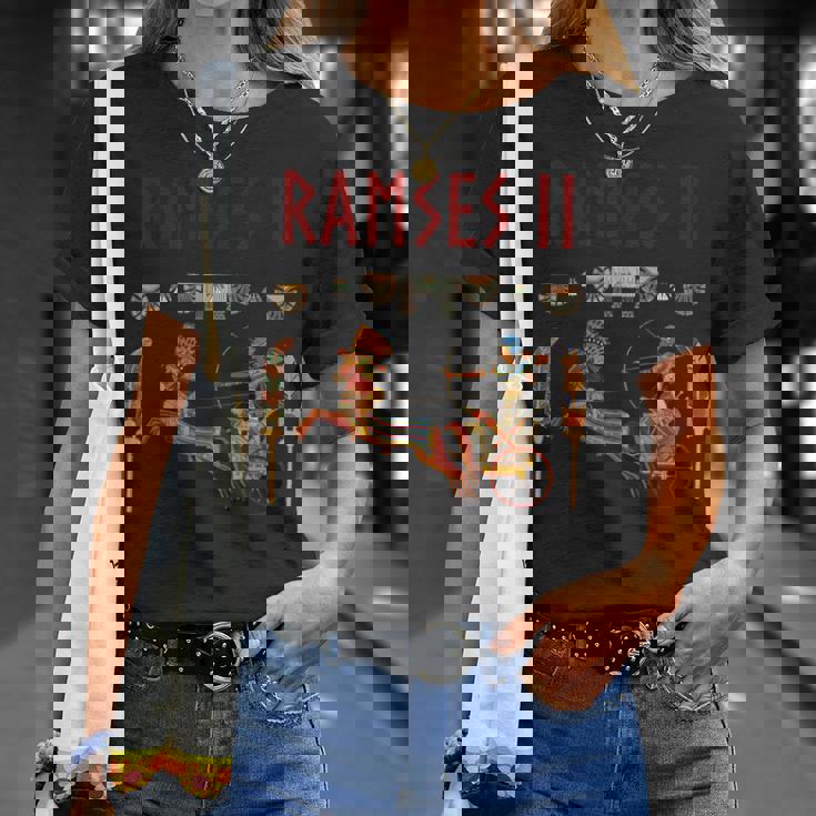 ファラオ・ラムセス2世 戦車 古代エジプト Tシャツ 彼女への贈り物