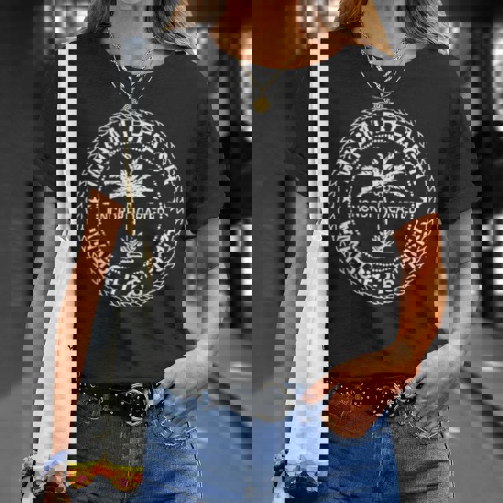 フロリダ州マイアミビーチフラッグシール。 Tシャツ 彼女への贈り物