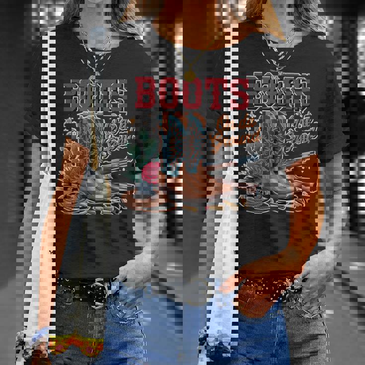 ブーツ オン グラウンド カウガール カウボーイ ウエスタン Tシャツ 彼女への贈り物