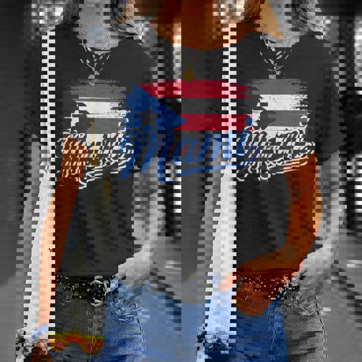 プエルトリコの母旗 プエルトリコ マミ プエルトリコ Tシャツ 彼女への贈り物