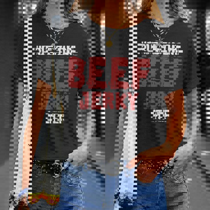 プロフェッショナル・ビーフ・ジャーキー・イーター 肉好き 長袖tシャツ Tシャツ 彼女への贈り物