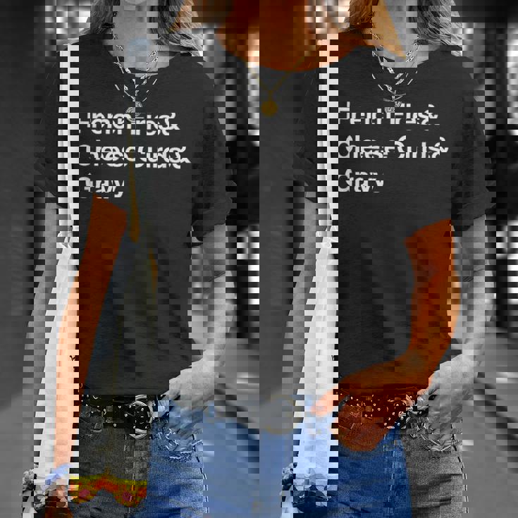 プーチンフライドポテト・チーズカード・グレービー Tシャツ 彼女への贈り物