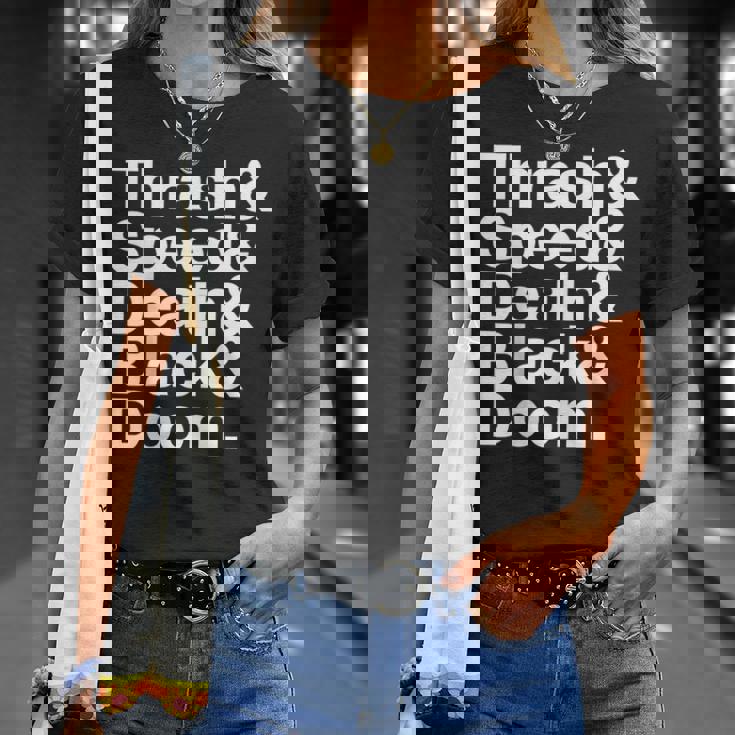 ヘヴィメタル音楽ファンリスト スラッシュスピード ドゥーム デス ブラック Tシャツ 彼女への贈り物