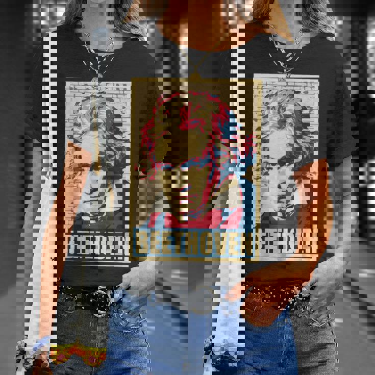 ベートーベン クラシカル音楽作曲家 レトロ Tシャツ 彼女への贈り物
