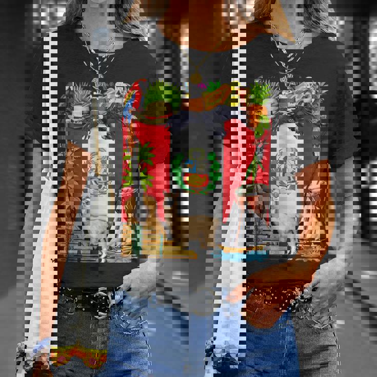 ペルー ペルー国旗 ペルーのルーツ ペルーの遺産 誇り高きペルー人 ペルーの誇り Tシャツ 彼女への贈り物