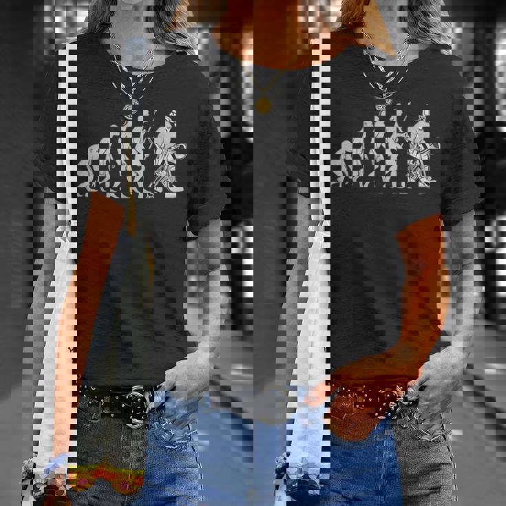 ホッケーゴーリーの進化 面白いアイスホッケー Tシャツ 彼女への贈り物