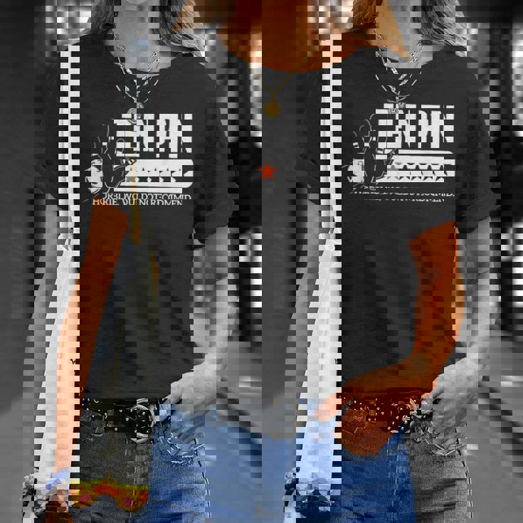 ボウラー メンズ レディース テンピン ワンスター 面白ボウリング Tシャツ 彼女への贈り物