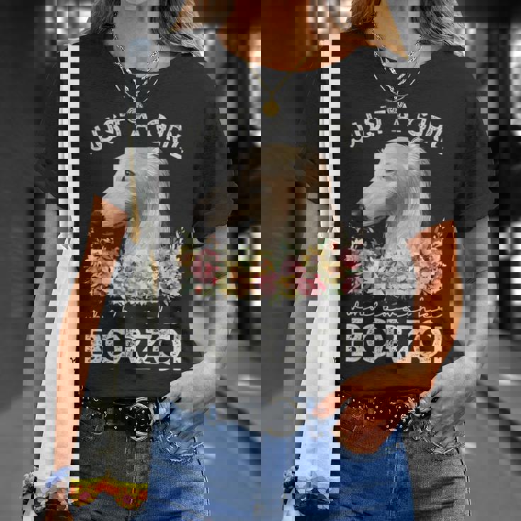 ボルゾイシャツ犬ギフト彼女を愛する女の子だけボルゾイ Tシャツ 彼女への贈り物