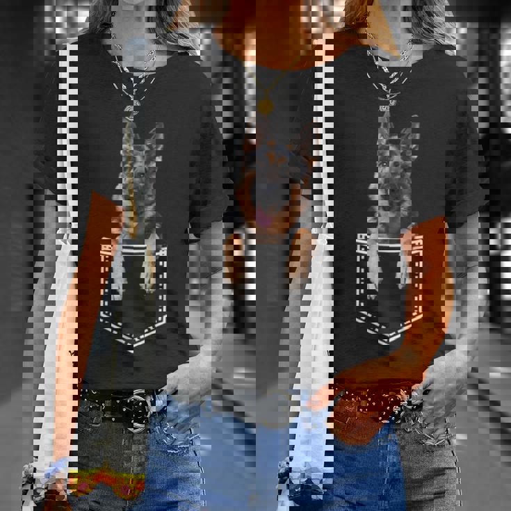 ポケットジャーマンシェパード Tシャツ 彼女への贈り物