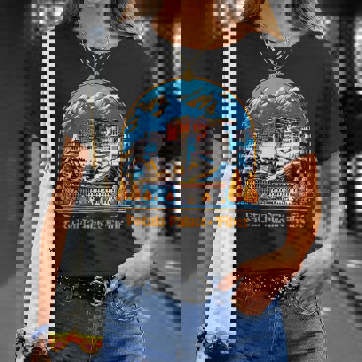 ポタラ宮 チベット ラサ 仏教 Tシャツ 彼女への贈り物