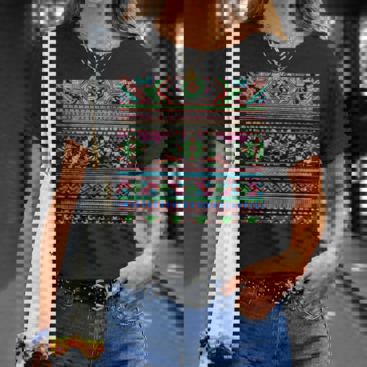 ミャオ族デザイン Tシャツ 彼女への贈り物