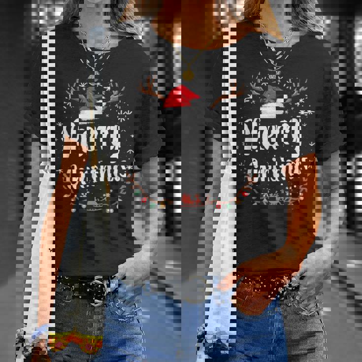 メリークリスマスライト サンタハット クリスマス ファミリー 男性 女性 キッズ Tシャツ 彼女への贈り物