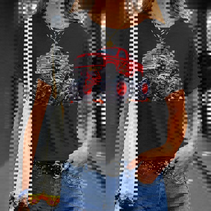 モンスタートラック 幼児用 キッズ レトロ ヴィンテージ モンスタートラック Tシャツ 彼女への贈り物