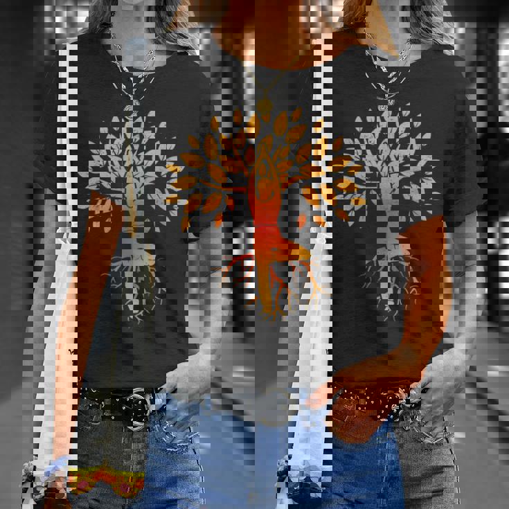 ヨガツリー 女性 男性 瞑想 Tシャツ 彼女への贈り物