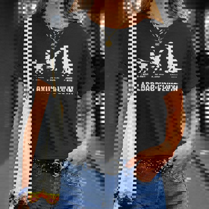 ラブラドールレトリバー エボリューションデザイン ラブラドールオーナー向け 長袖tシャツ Tシャツ 彼女への贈り物