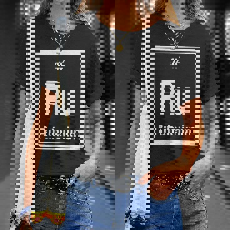 ルテニウム Ru 元素周期表 サイエンスギフト Tシャツ 彼女への贈り物