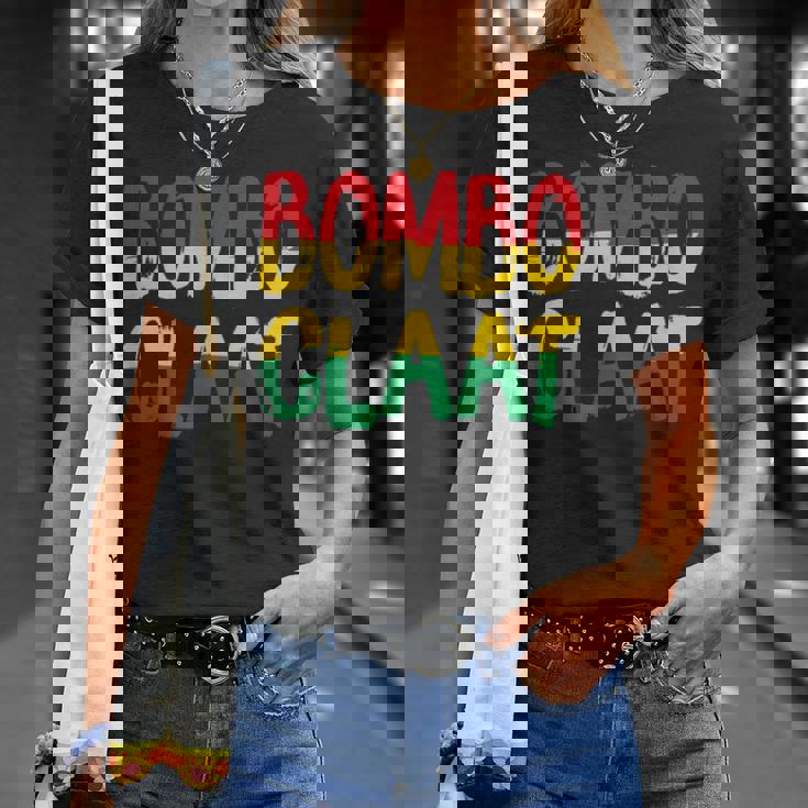 レゲエとジャマイカ Bombo Claat ラスタ ボンボクラット Tシャツ 彼女への贈り物