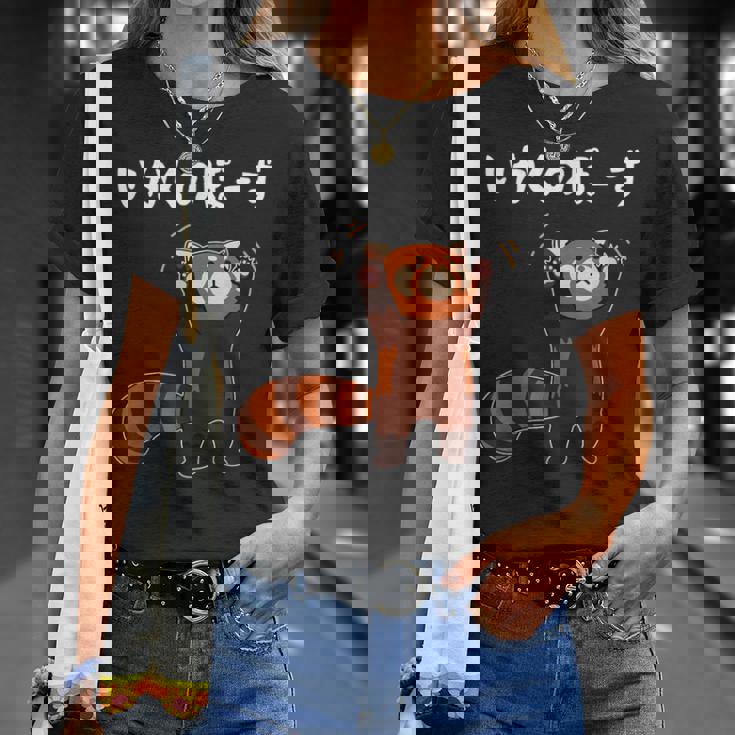 レッサーパンダ威嚇ポーズ かわいい癒しイラスト Tシャツ 彼女への贈り物