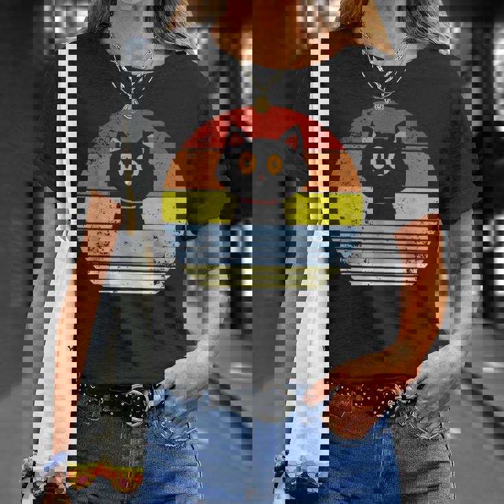 レトロ 猫 ヴィンテージ かわいい 子猫 ニャー キティ キティ Tシャツ 彼女への贈り物