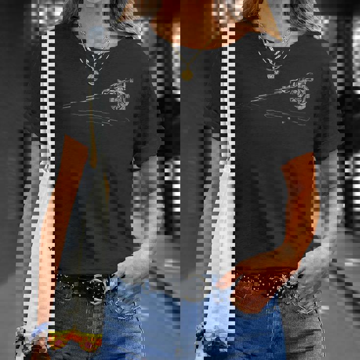 レトロなフライフィッシングフライロッド Tシャツ 彼女への贈り物