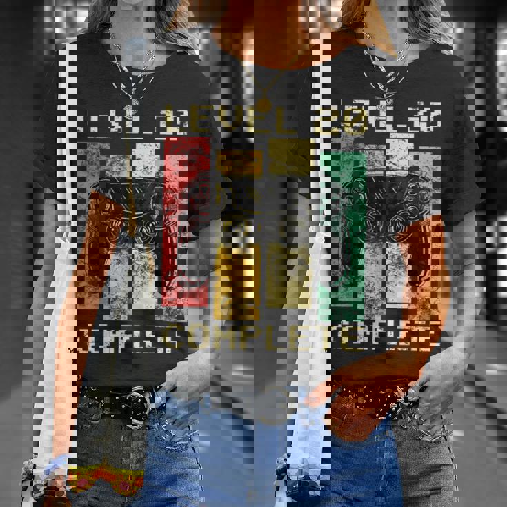 レベル20コンプリート20歳誕生日プレゼントゲーマー Tシャツ 彼女への贈り物