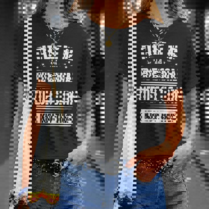 ロデオクラウンアイデアトラストプロフェッショナルロデオクラウン 長袖tシャツ Tシャツ 彼女への贈り物