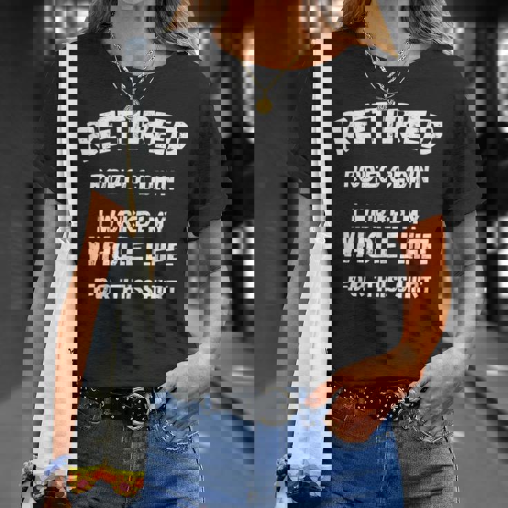 ロデオ・クラウン私はこれのために一生働いた Tシャツ 彼女への贈り物