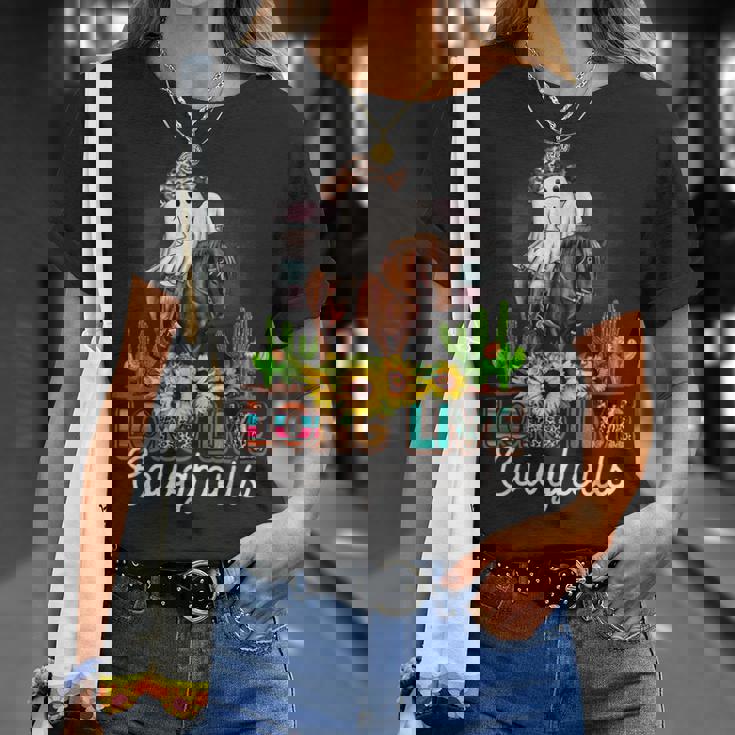 ロングライブ カウグール ウエスタンゴースト 乗馬馬 ハロウィン Tシャツ 彼女への贈り物