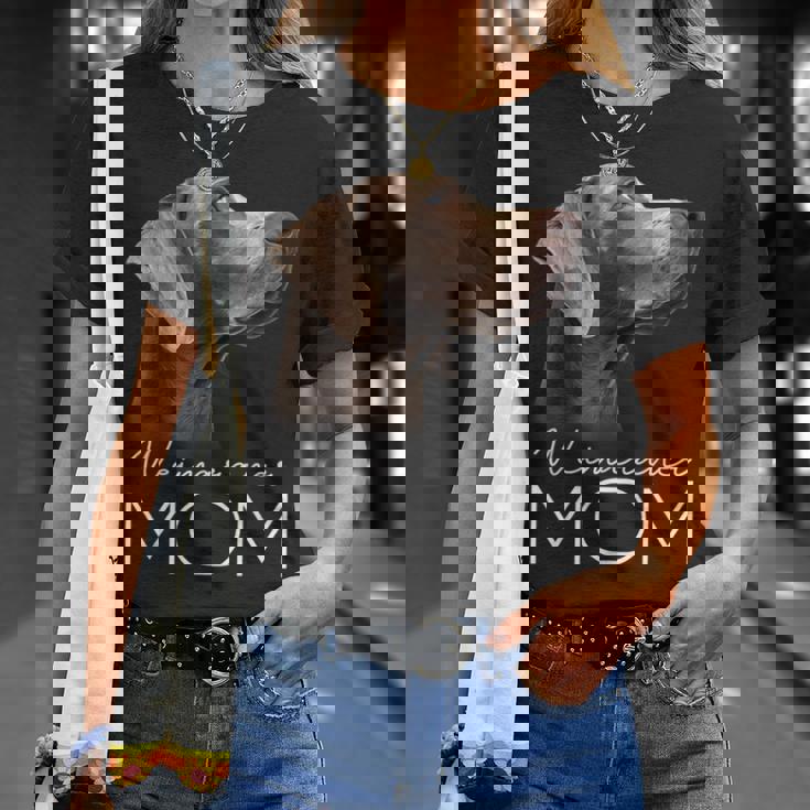 ワイマラナー 犬 ママ Tシャツ 彼女への贈り物