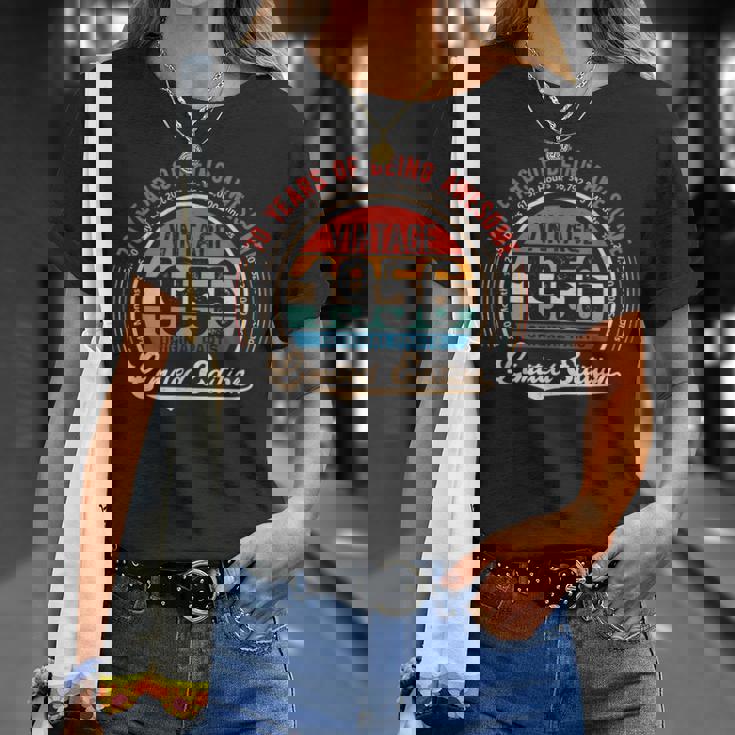 ヴィンテージ 70歳の誕生日 1956年生まれの70年 Tシャツ 彼女への贈り物